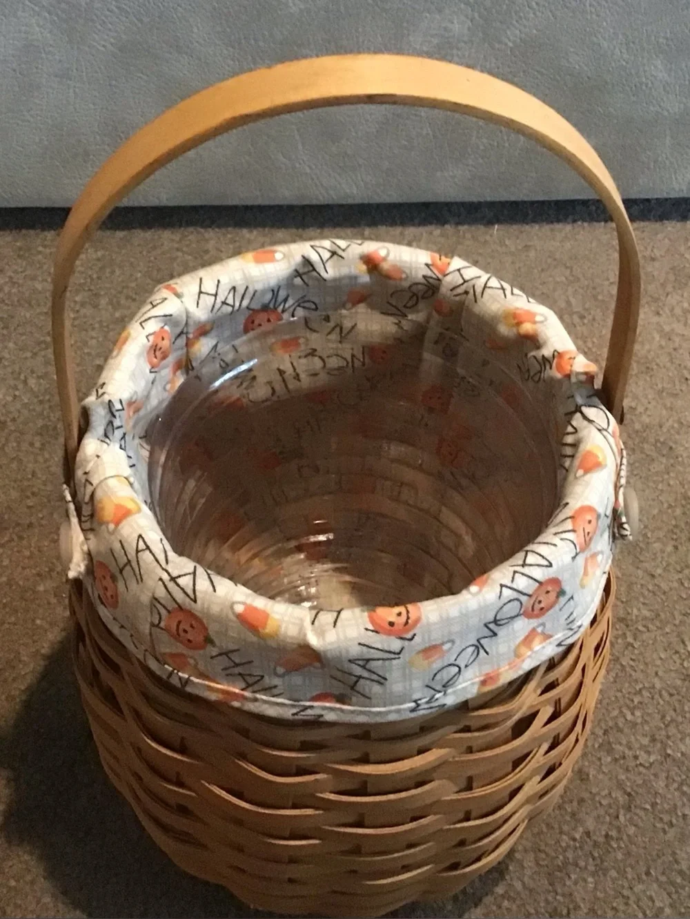 Longaberger 2000 Fall October Fields Basket Combo w/ Liner & Protector